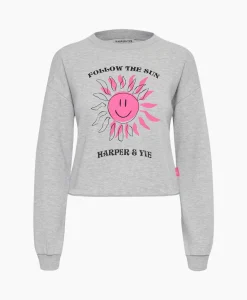 Harper & Yve Pullover Smiley-Sw Grijs