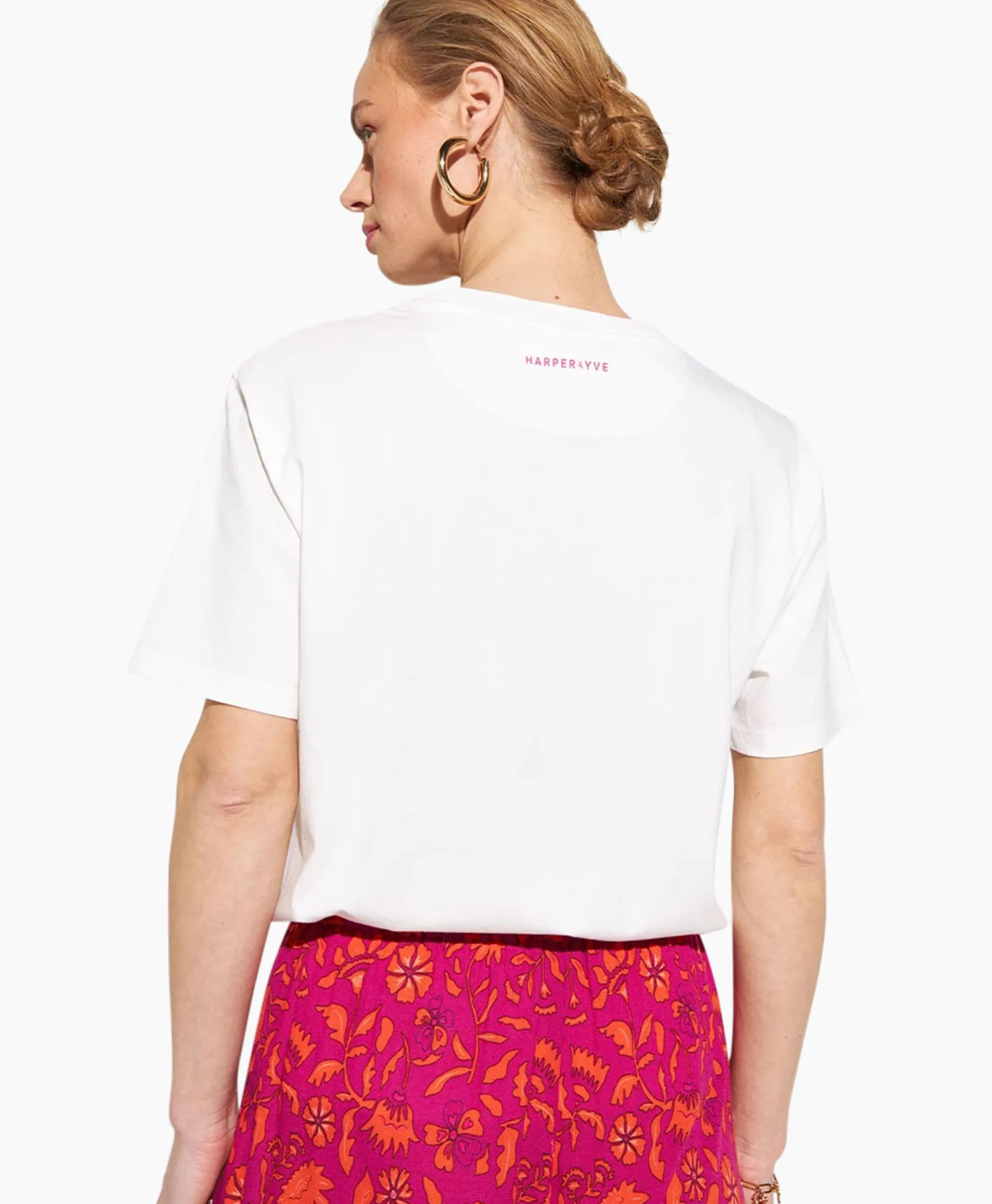 Harper & Yve T-Shirt Korte Mouw Smiley-Ss Off White