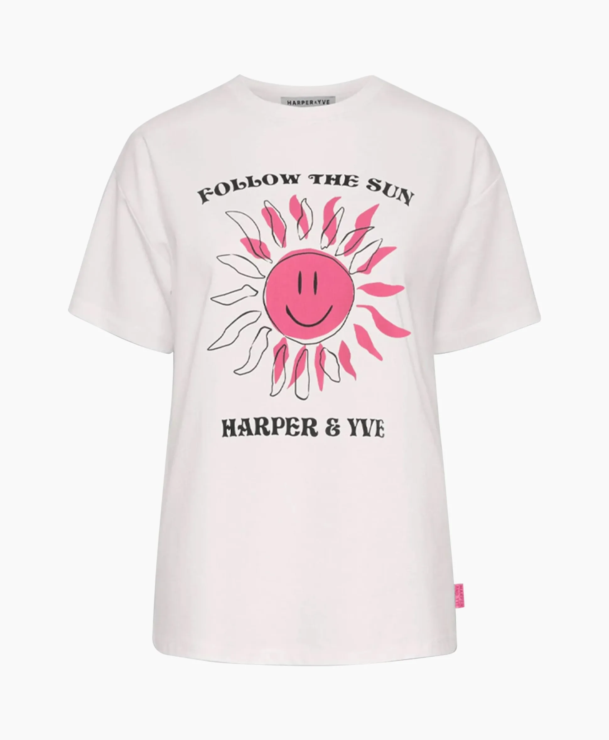 Harper & Yve T-Shirt Korte Mouw Smiley-Ss Off White