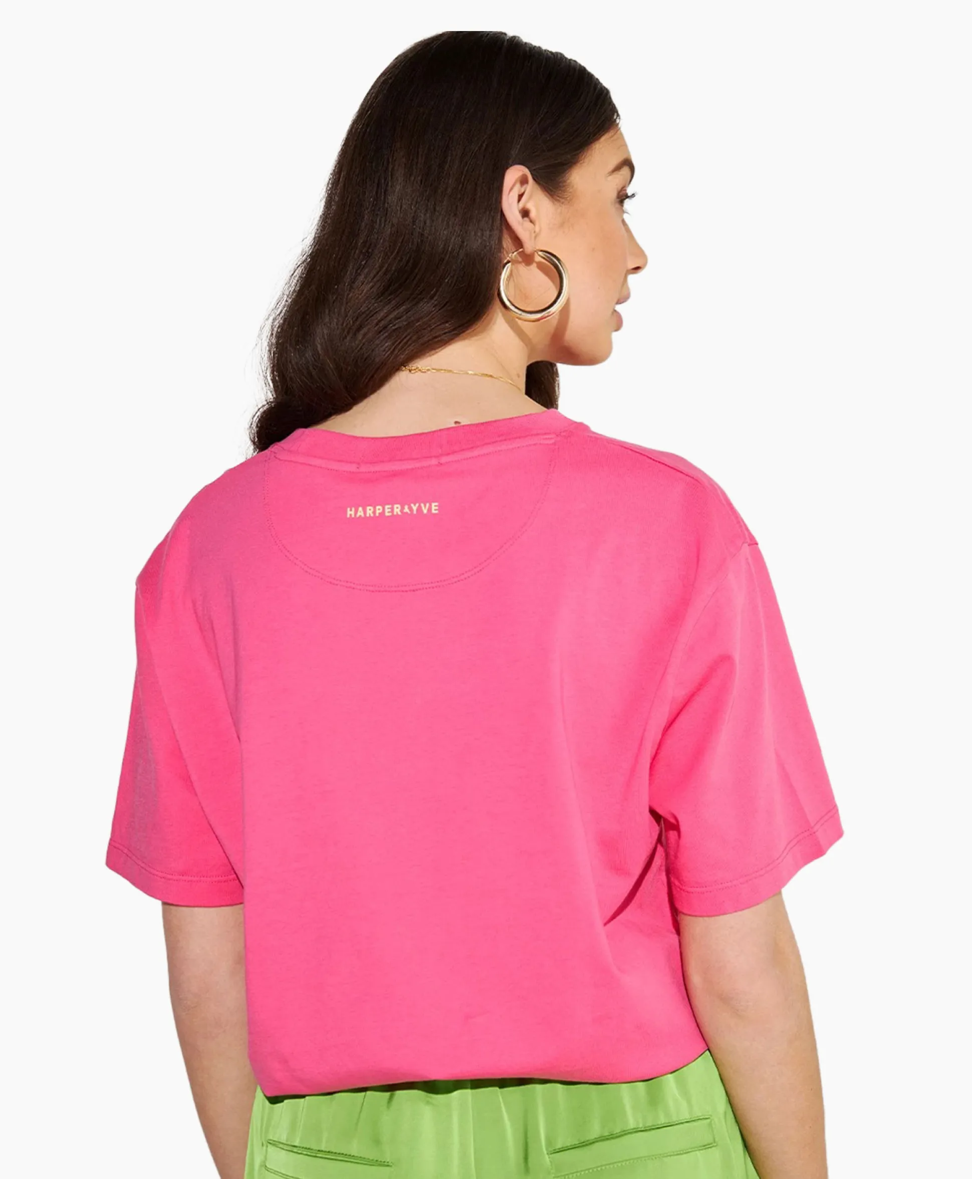 Harper & Yve T-Shirt Korte Mouw Tropical-Ss Roze