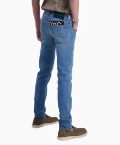 Jacob Cohen Jeans 5 Pkt Super Slim Fit Nick Midden Blauw