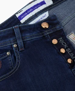 Jacob Cohen Jeans 5-Pocket Nick Slim Donker Blauw
