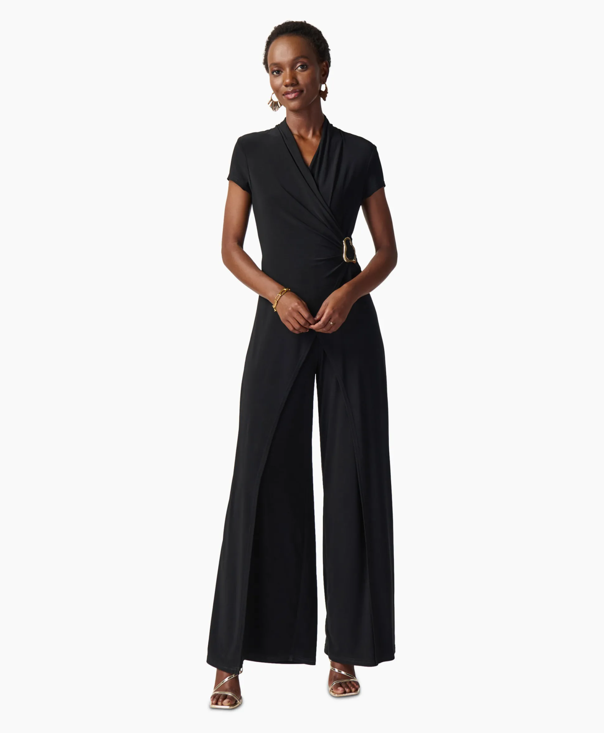 Joseph Ribkoff Jumpsuit Korte Mouwen Zwart