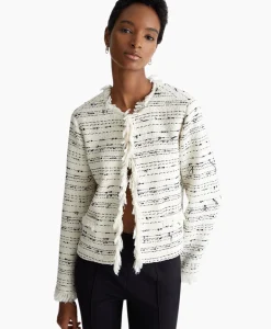 Liu Jo Blazer Giacca Senza Collo Sfrangiata Wit