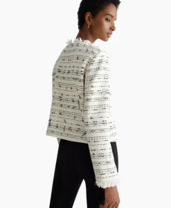 Liu Jo Blazer Giacca Senza Collo Sfrangiata Wit