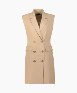 Liu Jo Mini Jurk Abito Robemanteau Beige