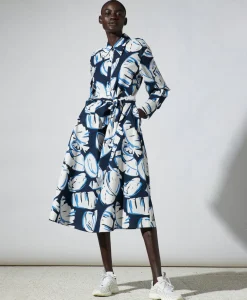 Luisa Cerano Midi Jurk 778366/3473-0 Blauw