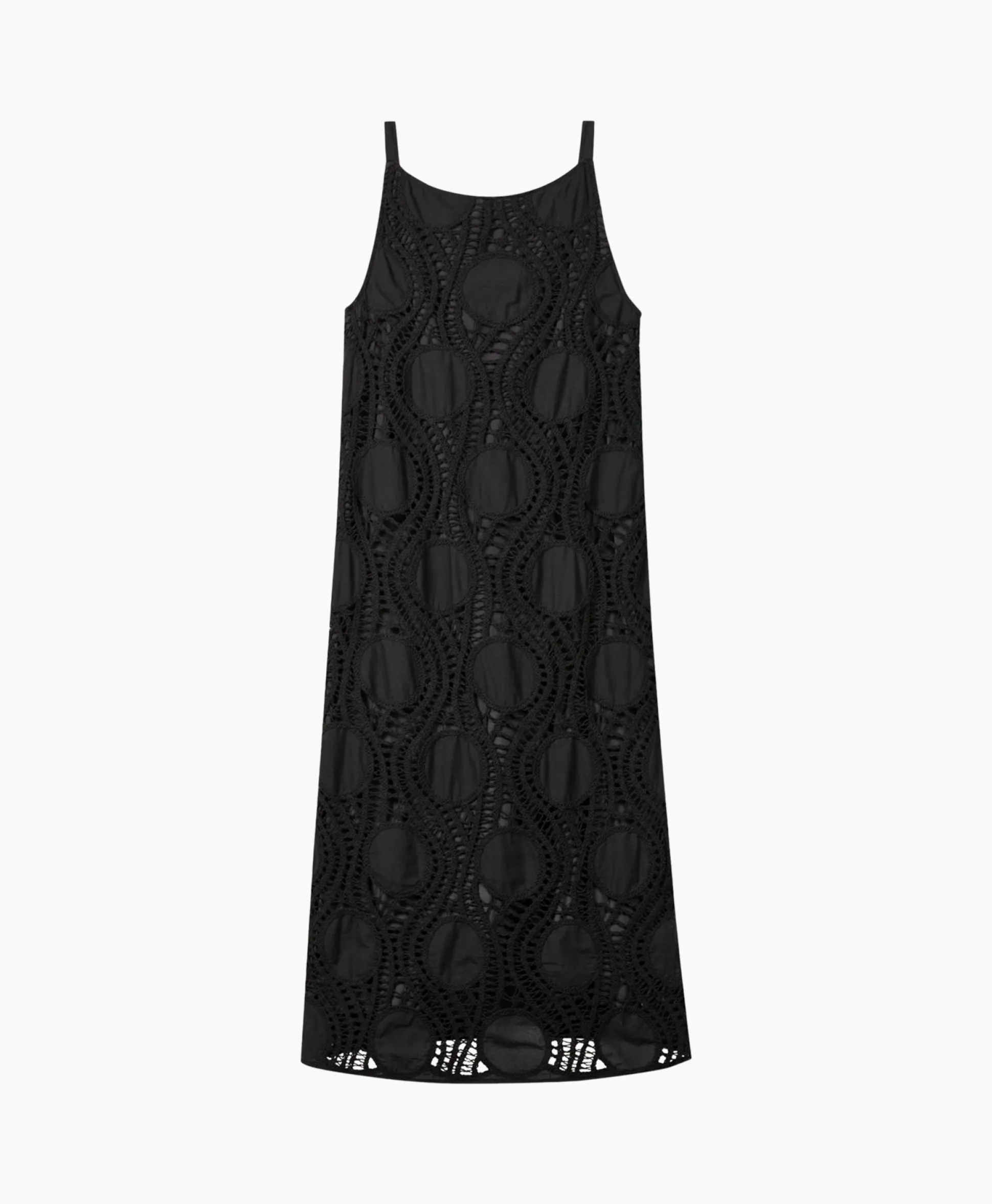 Luisa Cerano Midi Jurk 798490/3619-0 Zwart Dessin