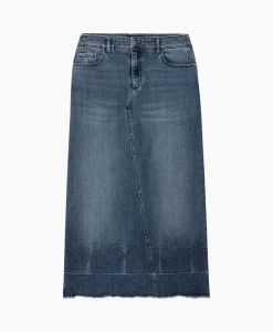 Luisa Cerano Midi Rok 598227/3388-0 Donker Blauw