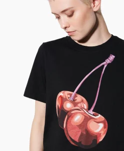 Luisa Cerano T-Shirt Korte Mouw 398104/7799-0 Zwart Dessin