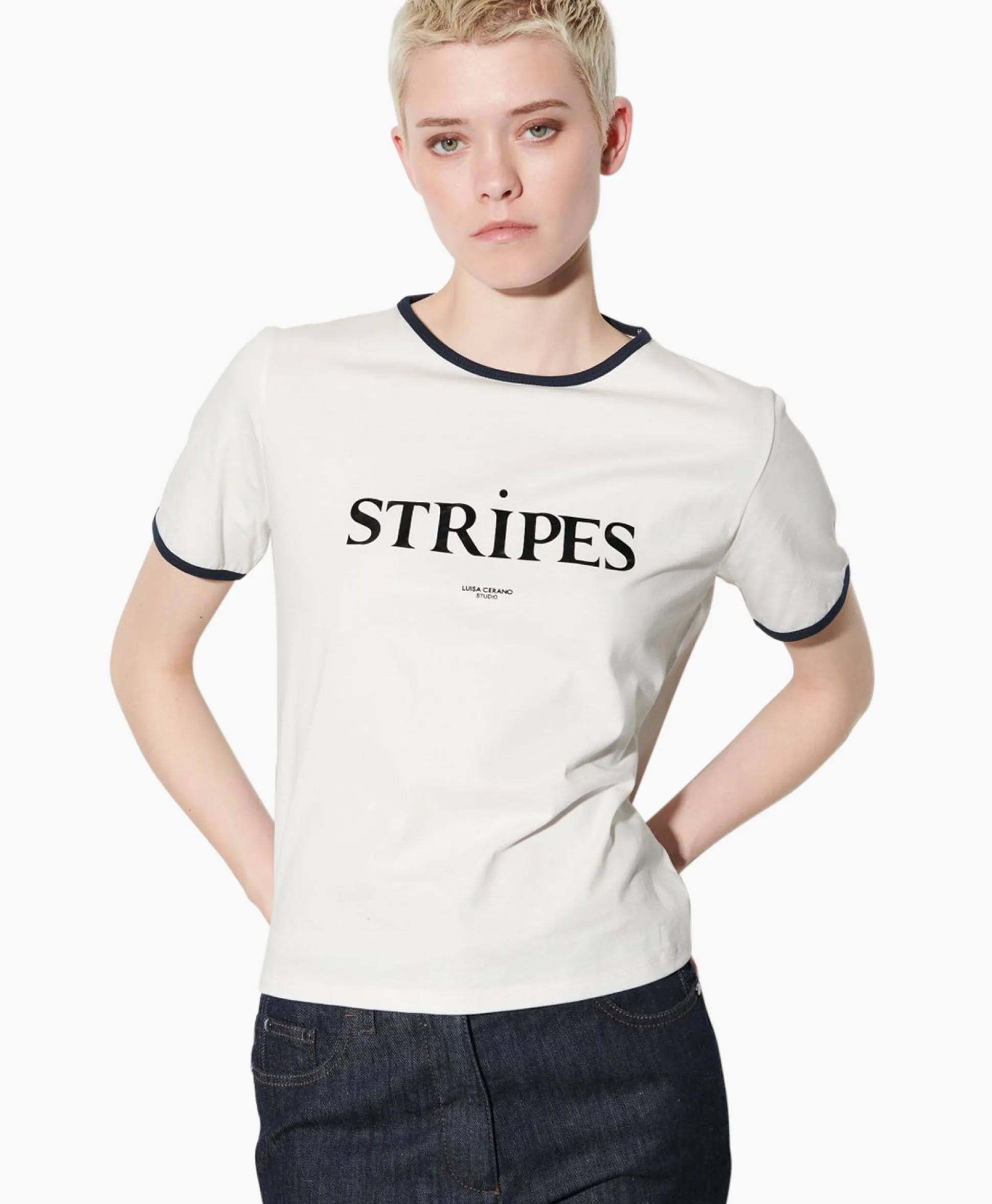 Luisa Cerano T-Shirt Korte Mouw 398144/7799-0 Off White
