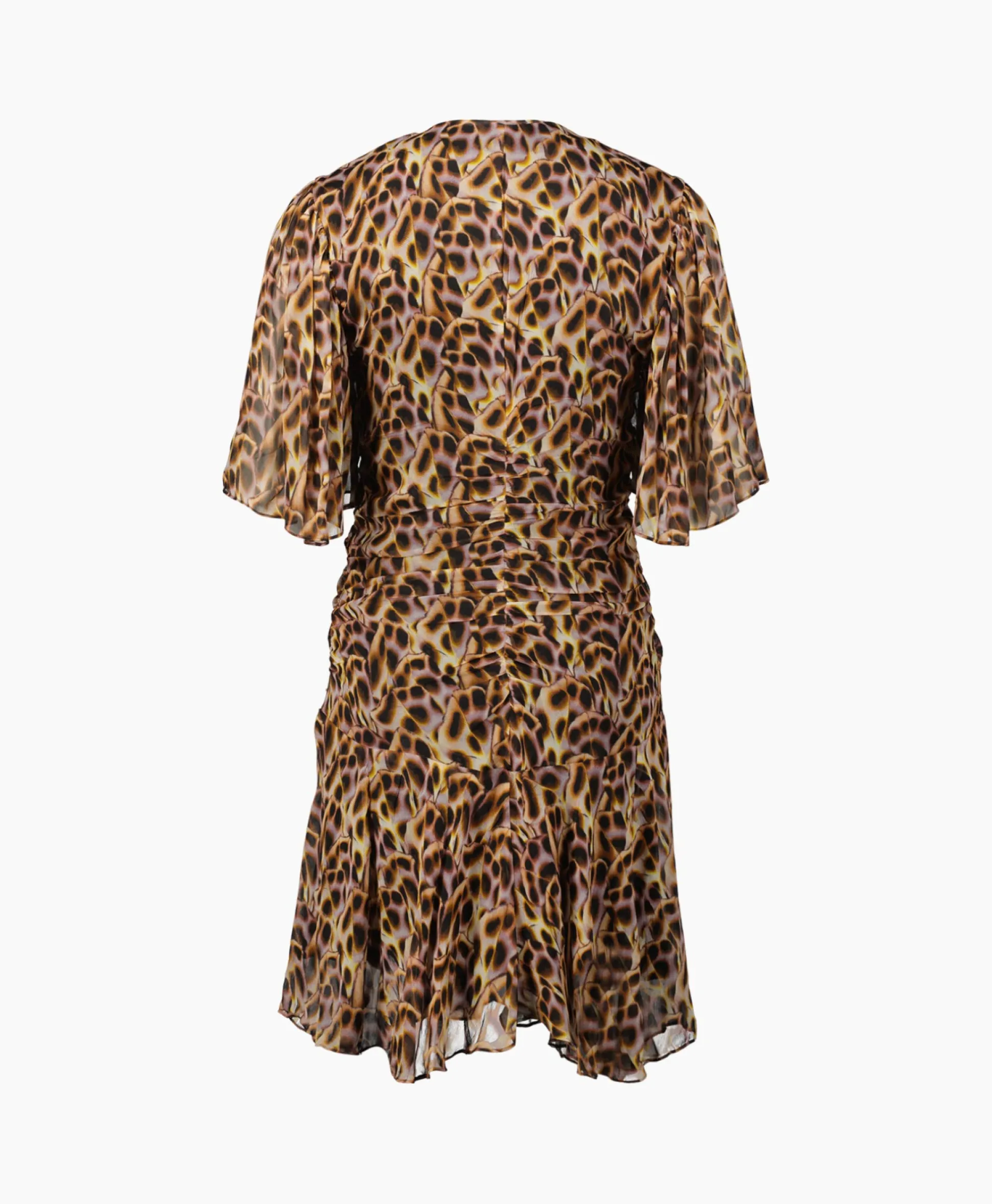 Marant Etoile Mini Jurk Vivienne-Gc Oker