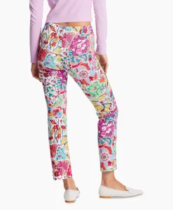 Marc Cain Pants Bloemenbroek Wp 81.11 J04 Licht Rood