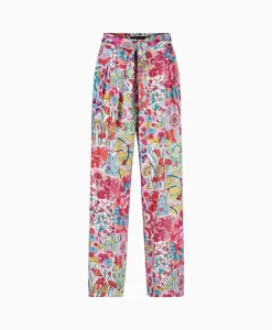 Marc Cain Pants Bloemenbroek Wp 81.34 W10 Licht Rood