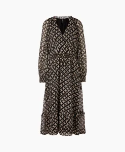 Marccain Collectie Maxi Jurk Uc 21.12 W41 Zwart