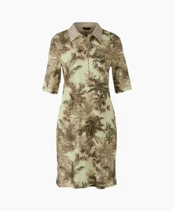 Marccain Collectie Mini Jurk Uc 21.26 J22 Donker Groen
