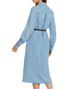 Marccain Collectie Mini Jurk Uc 21.02 D63 Licht Blauw