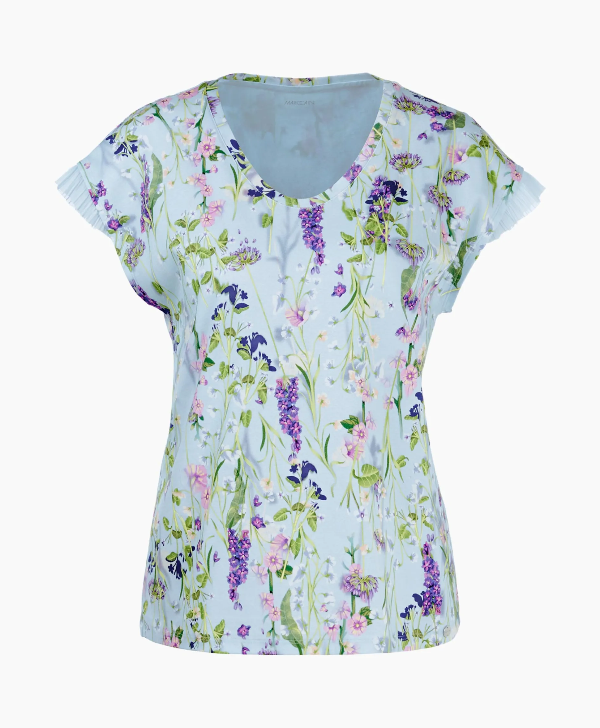 Marccain Collectie T-Shirt Wc 48.23 J19 Licht Blauw