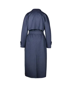 Maxmara Jas Mantel 100shmere Midden Blauw
