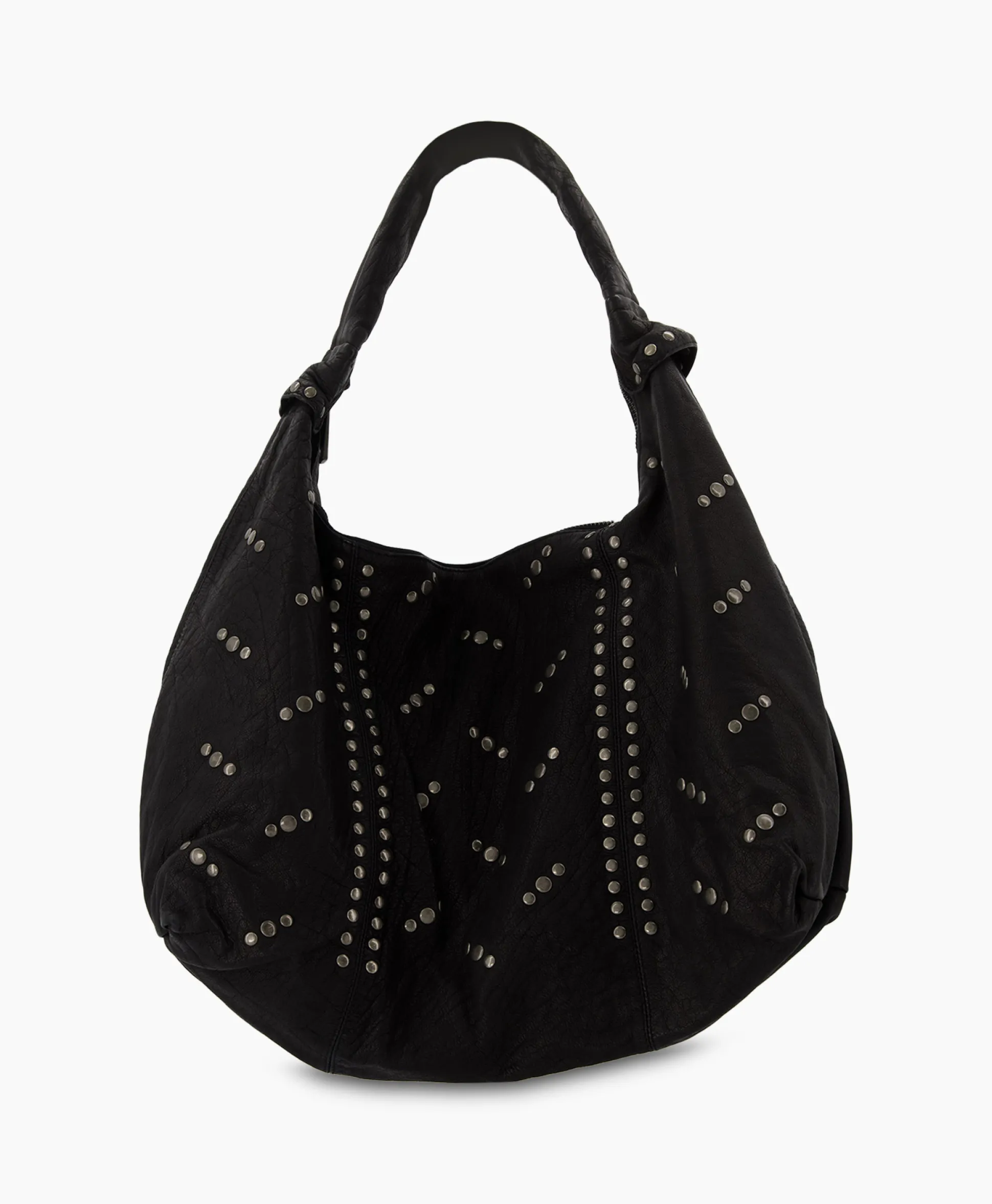 Nunoo Bags Crossbody Tas Maxi Dandy Rivet Washed Black Zwart