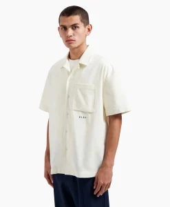 Olaf Hussein Overshirt Cotton Linen Ss Ecru