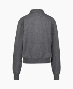 Rohe Pullover Wool Cashmere Polo Grijs