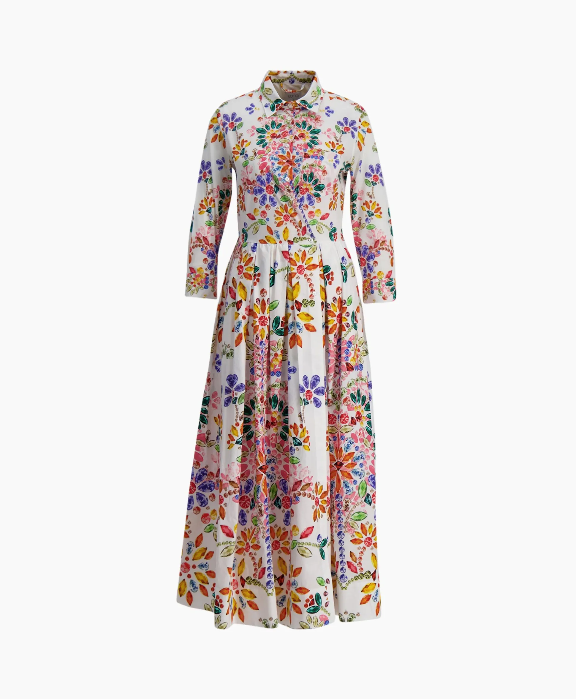 Sara Roka Midi Jurk Elenat Oranje