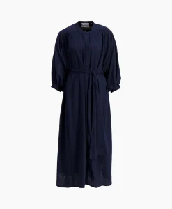 Sea Me Happy Maxi Jurk Balloon Long Double Layered Donker Blauw