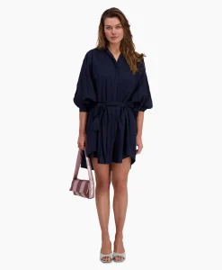 Sea Me Happy Mini Jurk Balloon Short Double Layered Donker Blauw