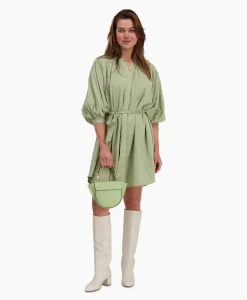 Sea Me Happy Mini Jurk Balloon Short Double Layered Licht Groen