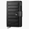Secrid Portemonnee Premium Miniwallet Emboss Lines Black Zwart