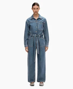 Selected Femme Jumpsuit Marley Ls Mid Blue Denim Jumpsui Jeans