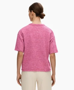 Selected Femme Pullover Maline-Liliana 2/4 Knit O-Neck N Roze