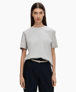 Selected Femme Selected Femme T-Shirt Essential Ssboxy Tee Noos Licht Grijs