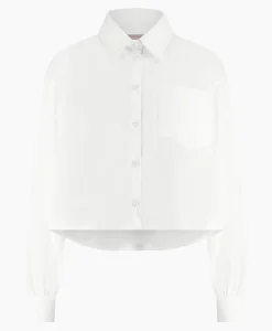 Studio Anneloes Blouse Dion Cropped Poplin Wit