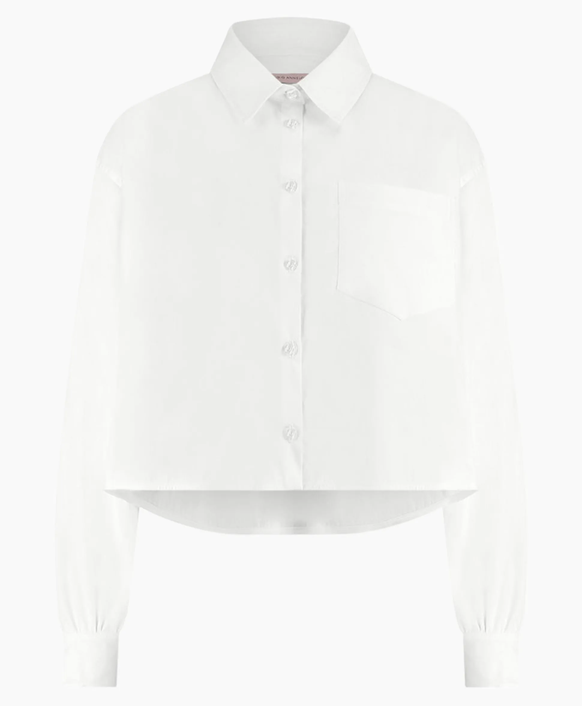 Studio Anneloes Blouse Dion Cropped Poplin Wit