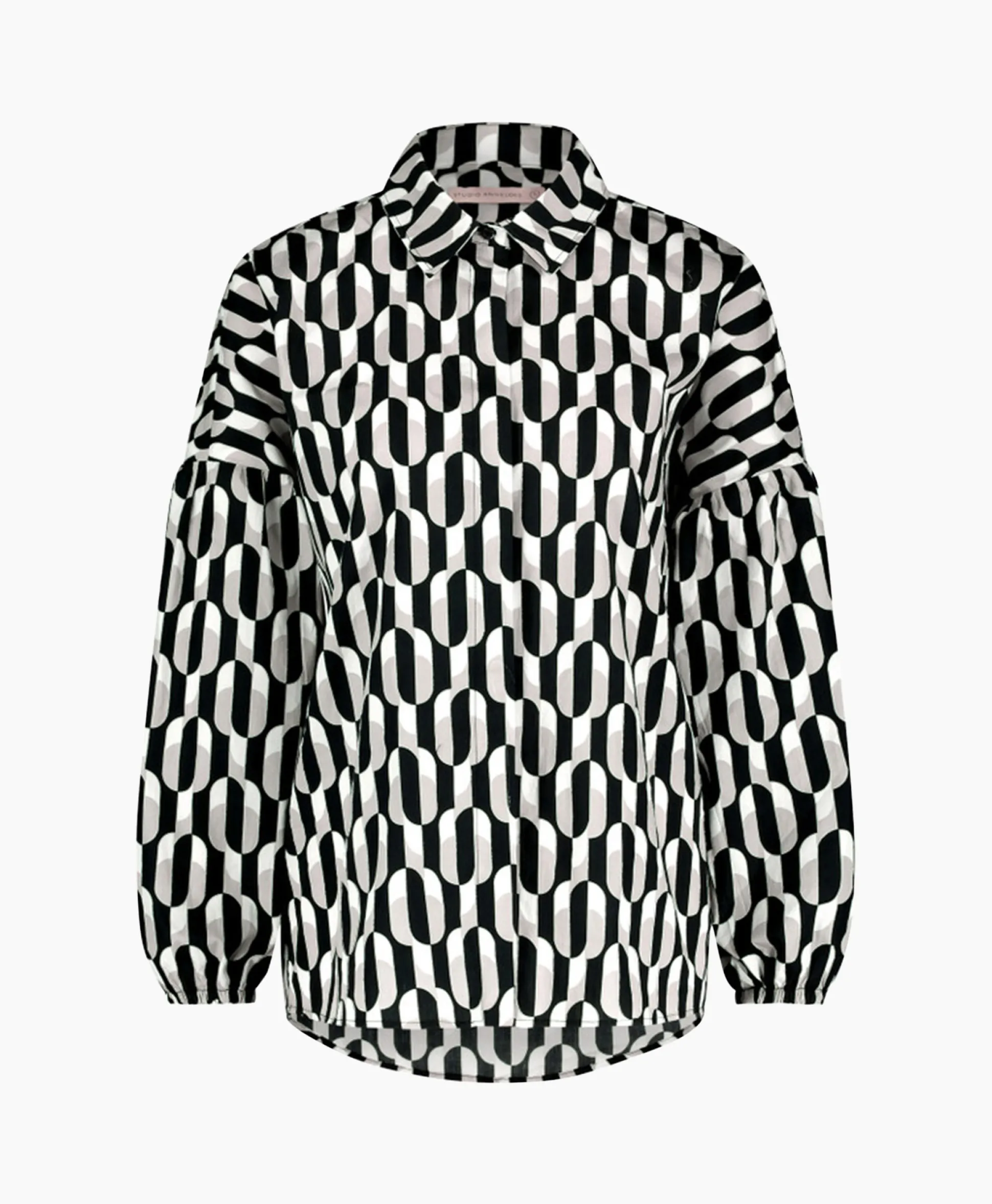 Studio Anneloes Blouse Havana Coffee Beans Zwart Dessin