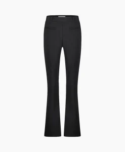 Studio Anneloes Broek Lio Shiny Bnd Flair Trousers Zwart