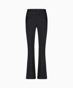 Studio Anneloes Broek Lio Shiny Bnd Flair Trousers Zwart