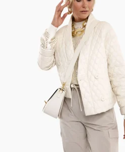 Studio Anneloes Jack James Quilted Leather Jacket Off White