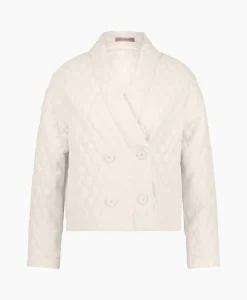 Studio Anneloes Jack James Quilted Leather Jacket Off White