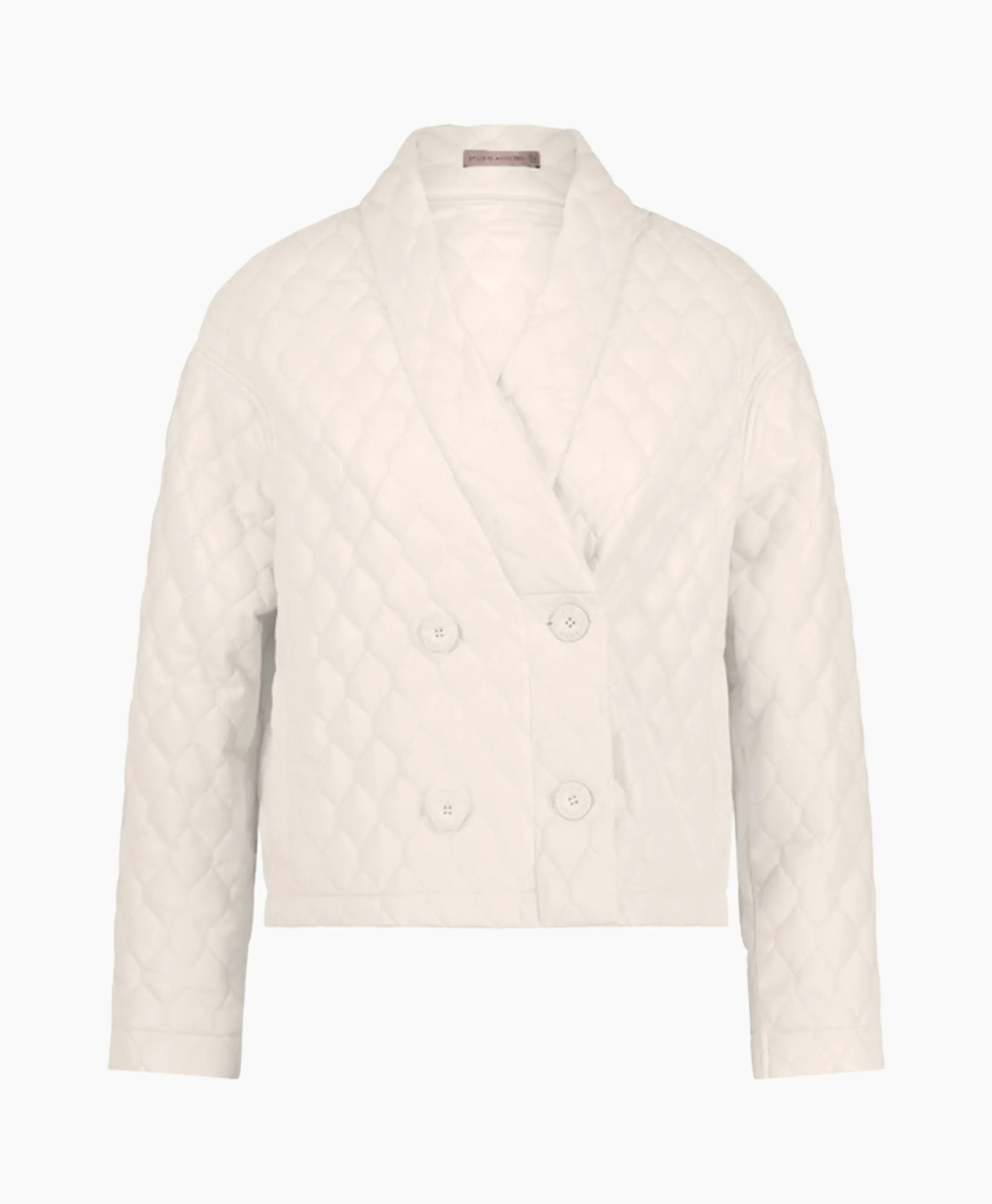 Studio Anneloes Jack James Quilted Leather Jacket Off White