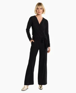 Studio Anneloes Jumpsuit Malia Pinstripe Zwart Dessin
