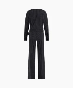 Studio Anneloes Jumpsuit Malia Pinstripe Zwart Dessin