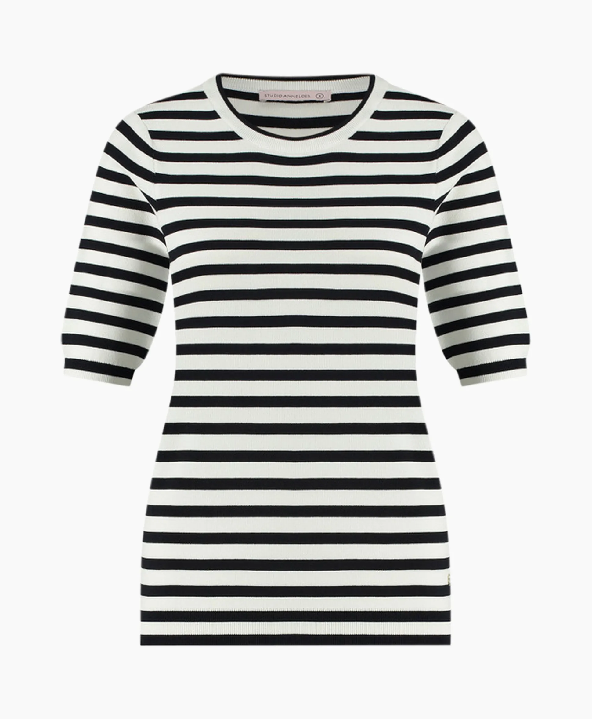 Studio Anneloes Pullover Luna Stripe Short Slv Ecru