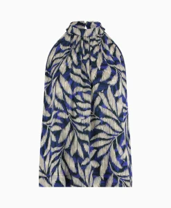 Studio Anneloes Top Sara Satin Big Flower Blauw