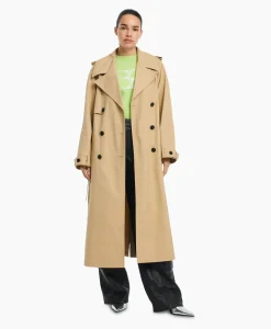 Studioar By Arma Trenchcoat Mexia Cotton Twill Beige