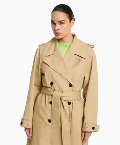 Studioar By Arma Trenchcoat Mexia Cotton Twill Beige