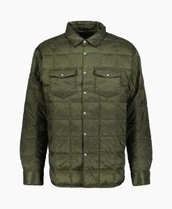Taion Jack W-Pocket Down Shirts Donker Groen