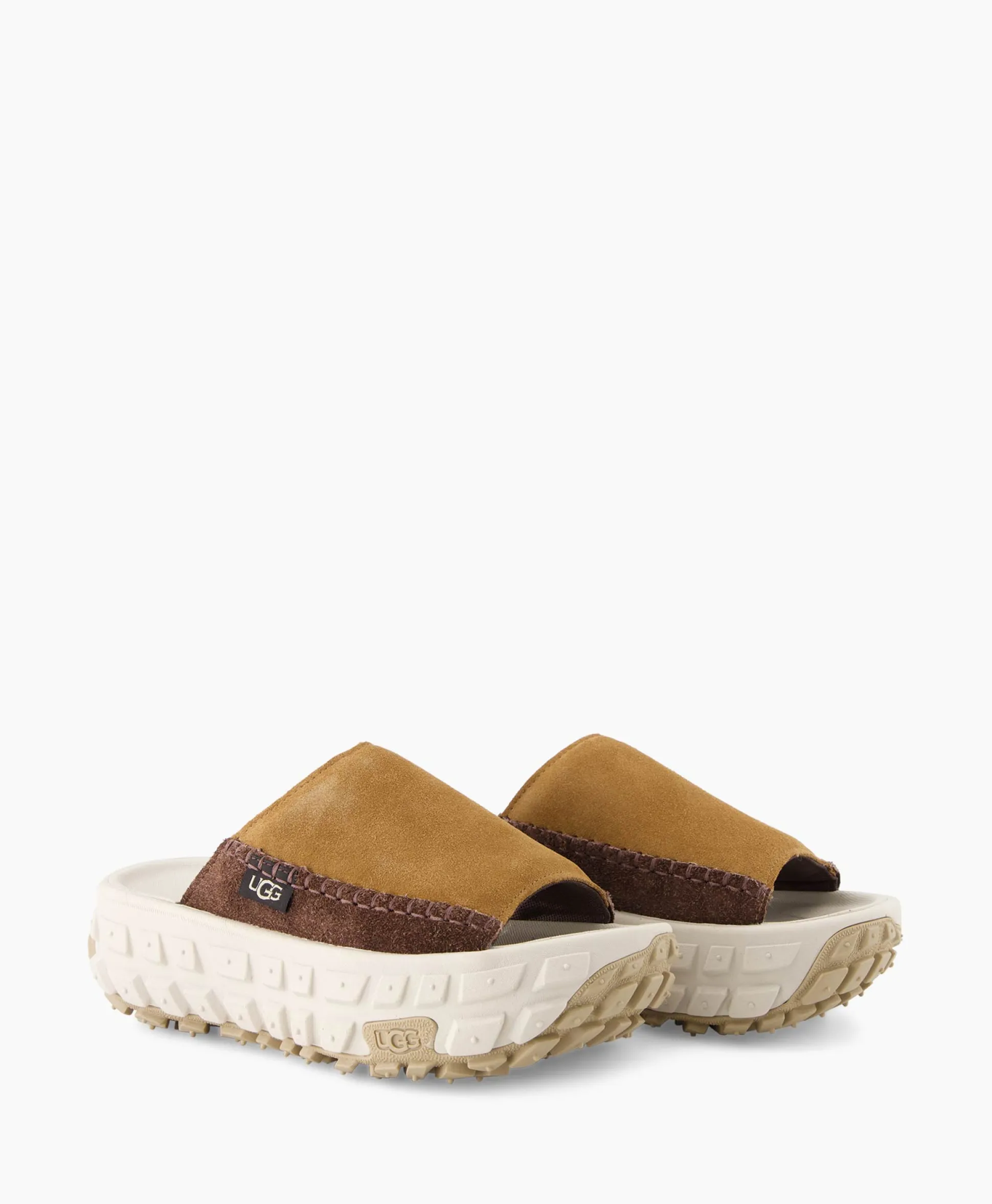 Ugg Sandaal Zonder Hak W Venture Daze Slide Licht Bruin